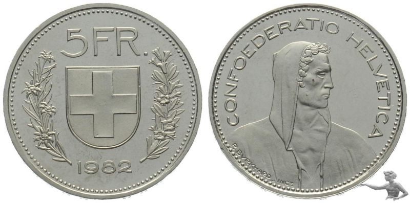5 Franken 1982 - TOPSTÜCK